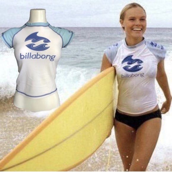 blue crush billabong rashguard rash guard surf top - Picture 1 of 3